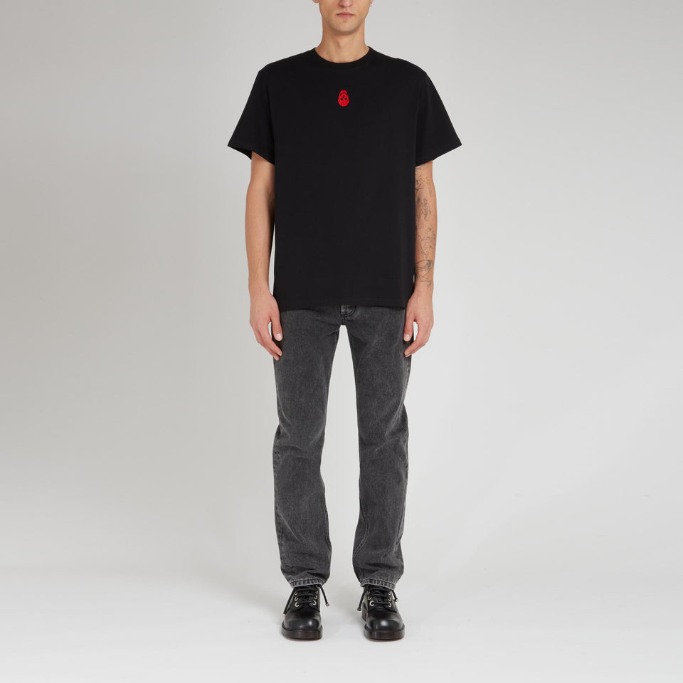 Black cotton T-shirt