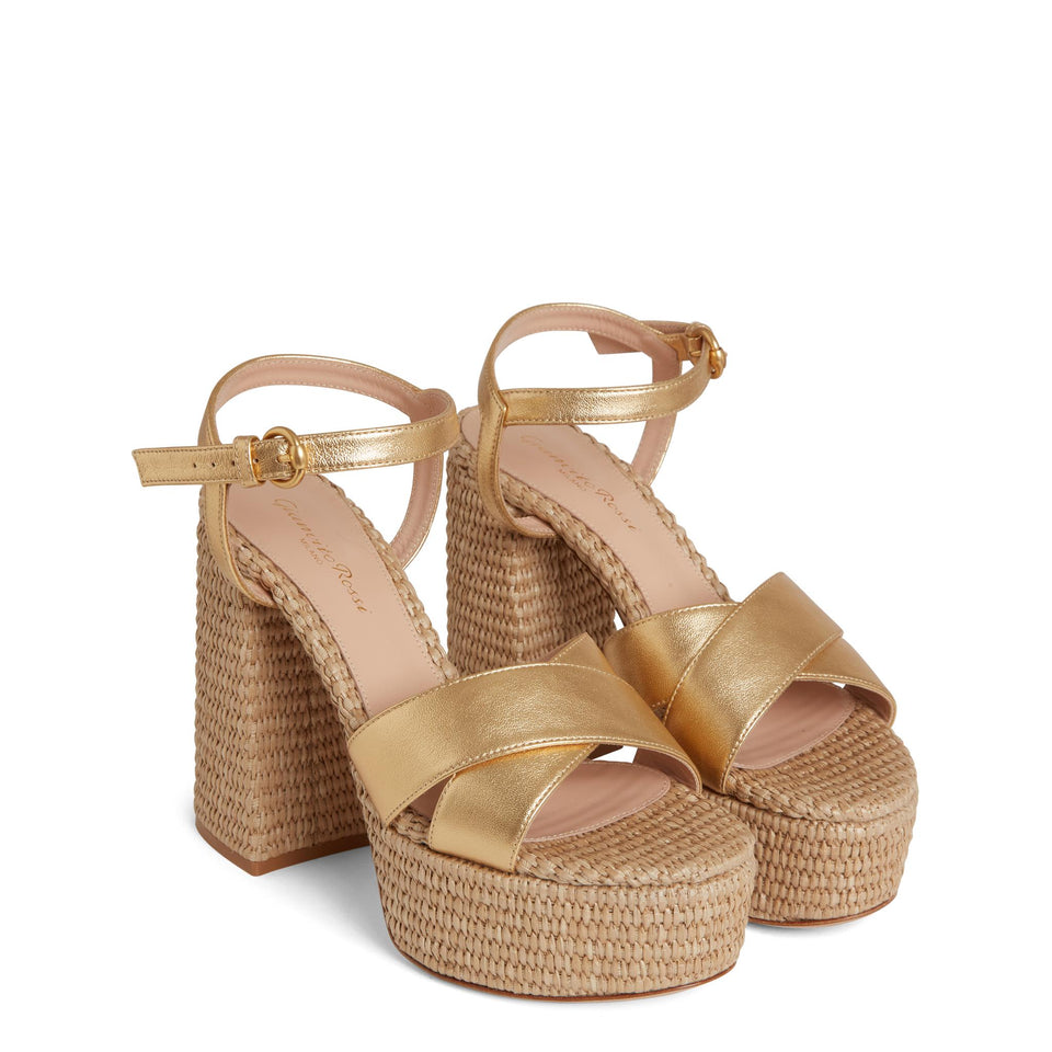 Sandalo ''Bebe'' in nappa marrone G31522 70RICNWAMENA GIANVITO ROSSI