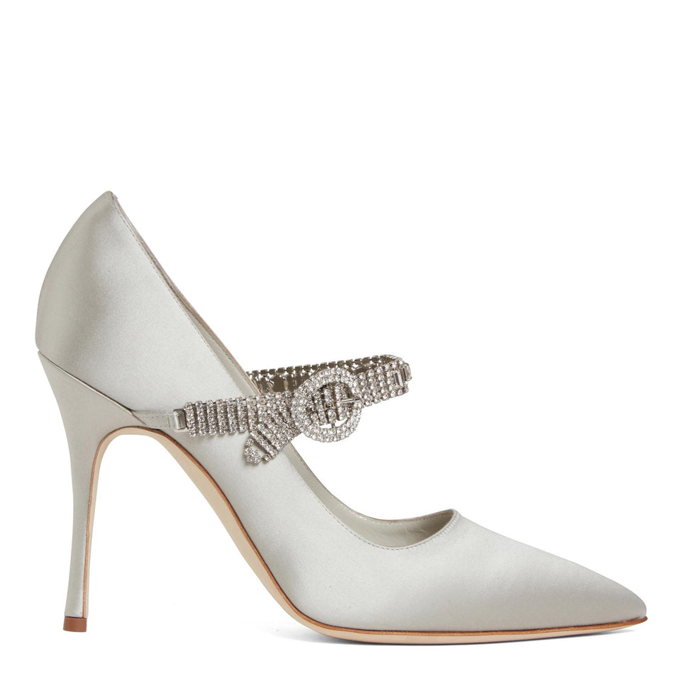 Decolletè "Hamedi" 105 in satin grigia 424-1926 0001 MANOLO BLAHNIK