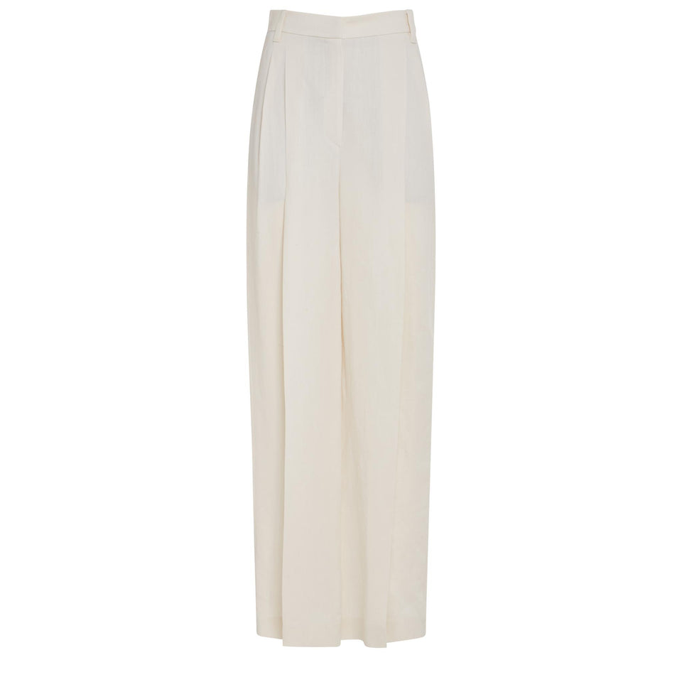 Pantalone in lino bianchi
