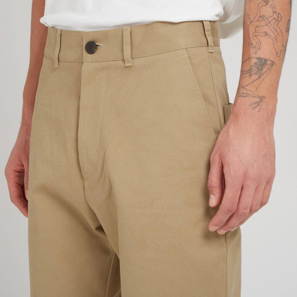 Pantalone in cotone marrone