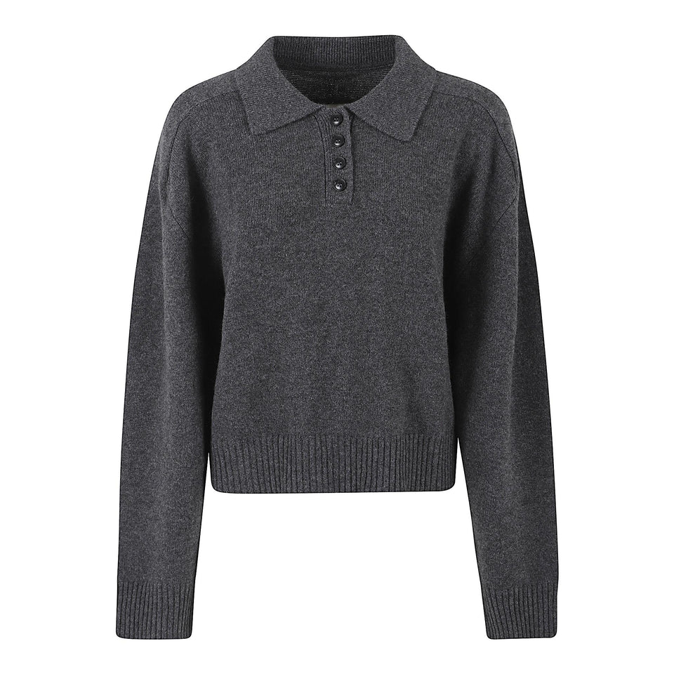 Maglia "Homere" in cashmere grigia HOMERE LDSANTHRACITE LOULOU STUDIO