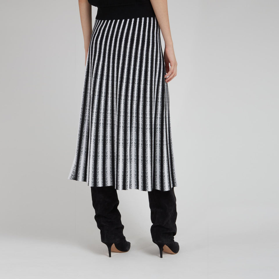 "Soho" skirt in black and white fabric