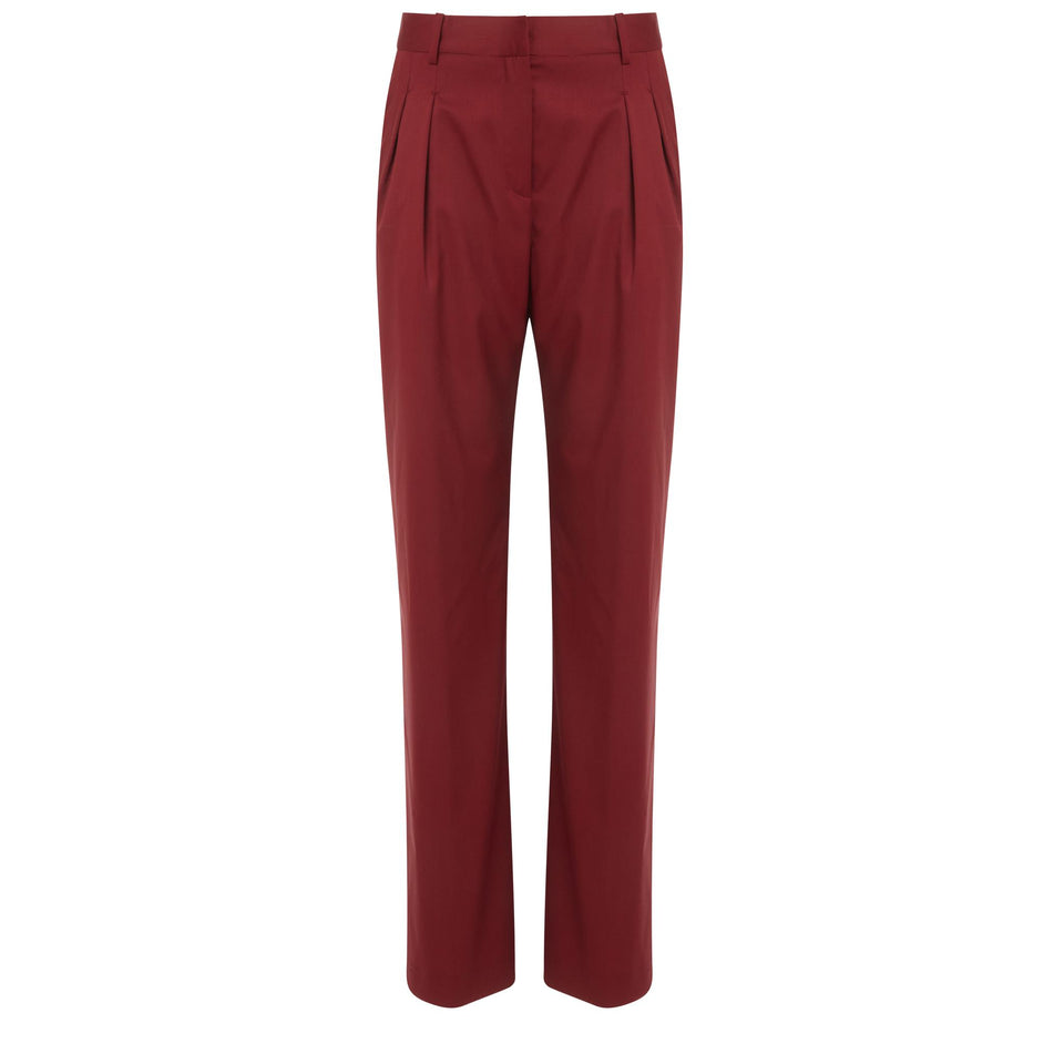 Pantalone "Sbiru" in lana rosso