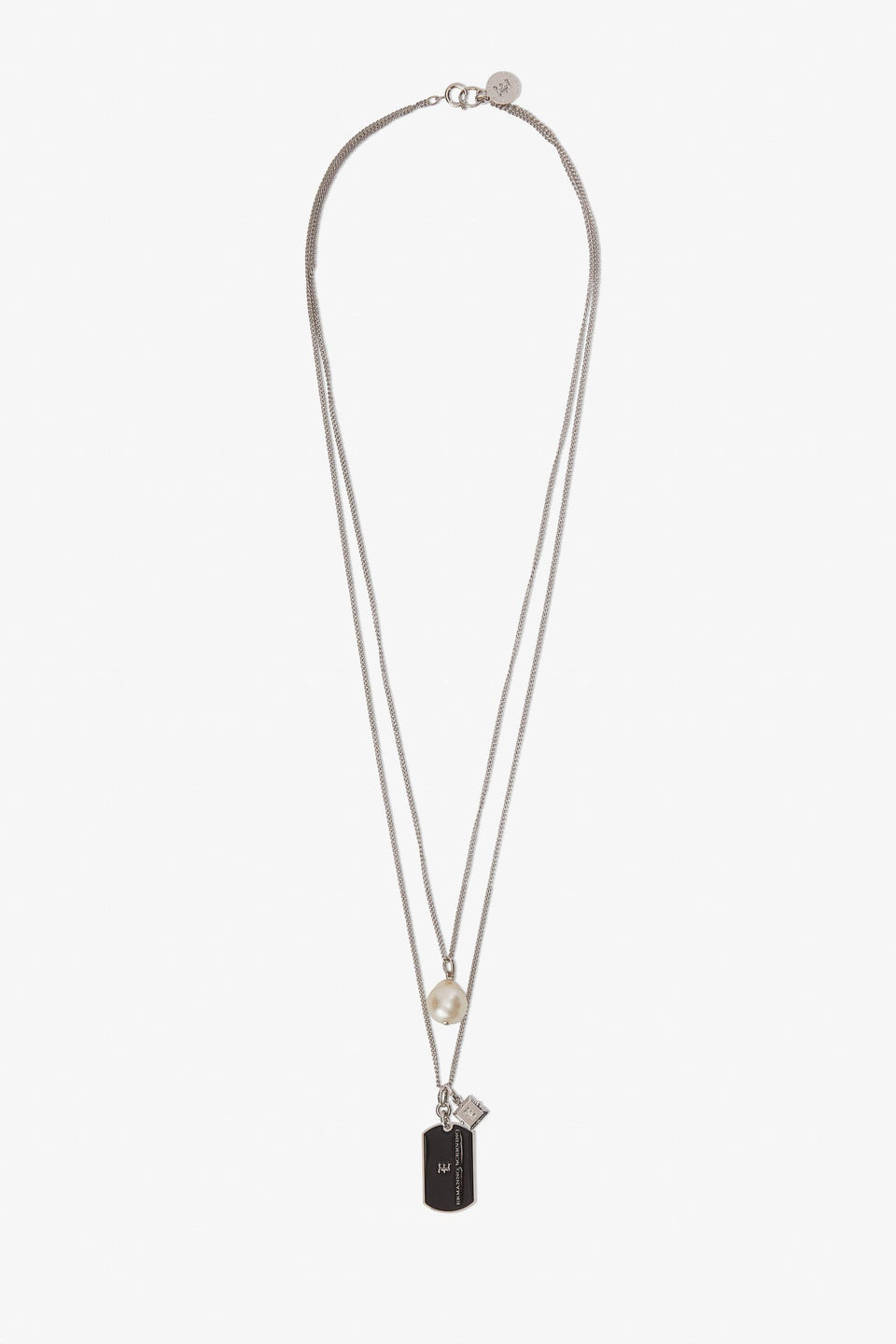 Silver metal necklace