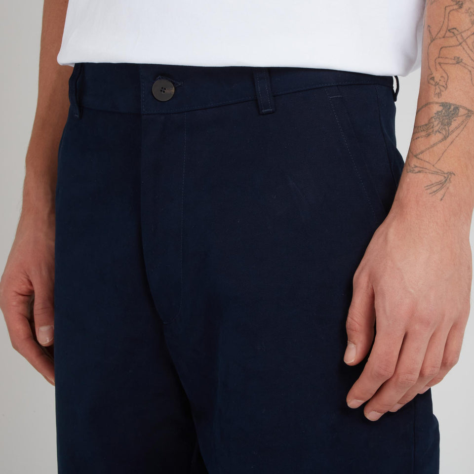 Blue cotton trousers