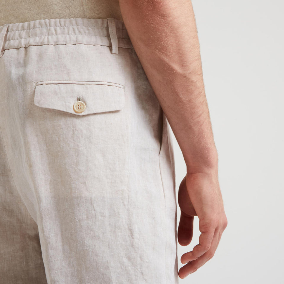 Shorts in lino beige
