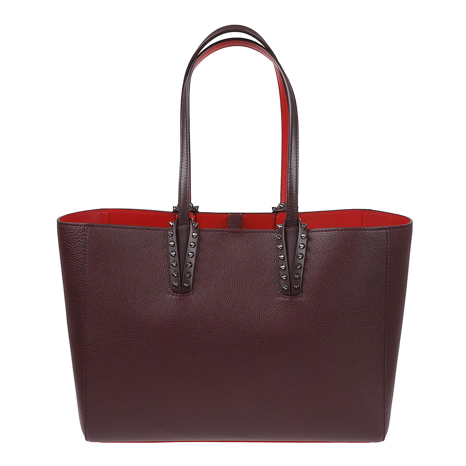 Borsa tote ''Cabata'' in pelle bordeaux 1255045 8648 CHRISTIAN LOUBOUTIN