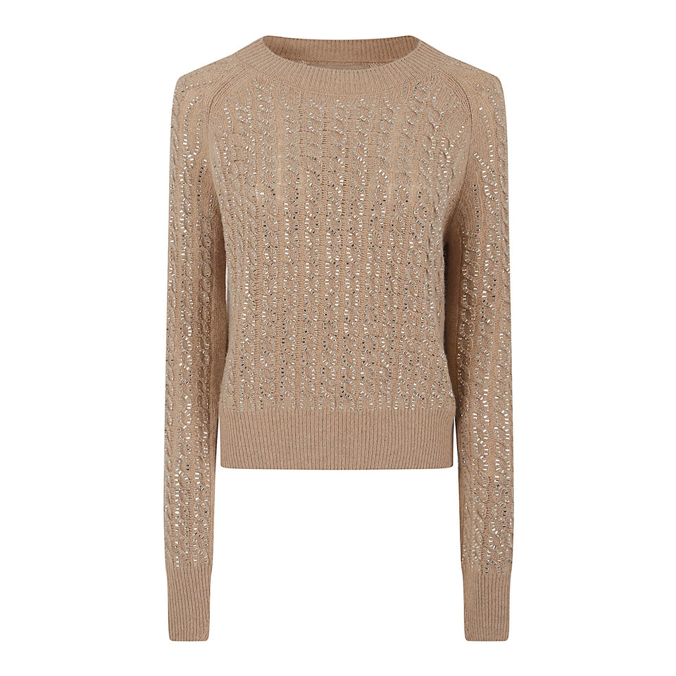 Maglia in lana beige D475M701 CTBBW51213 ERMANNO SCERVINO