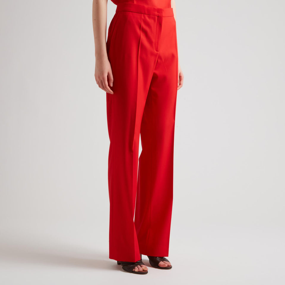 Pantalone in lana rosso