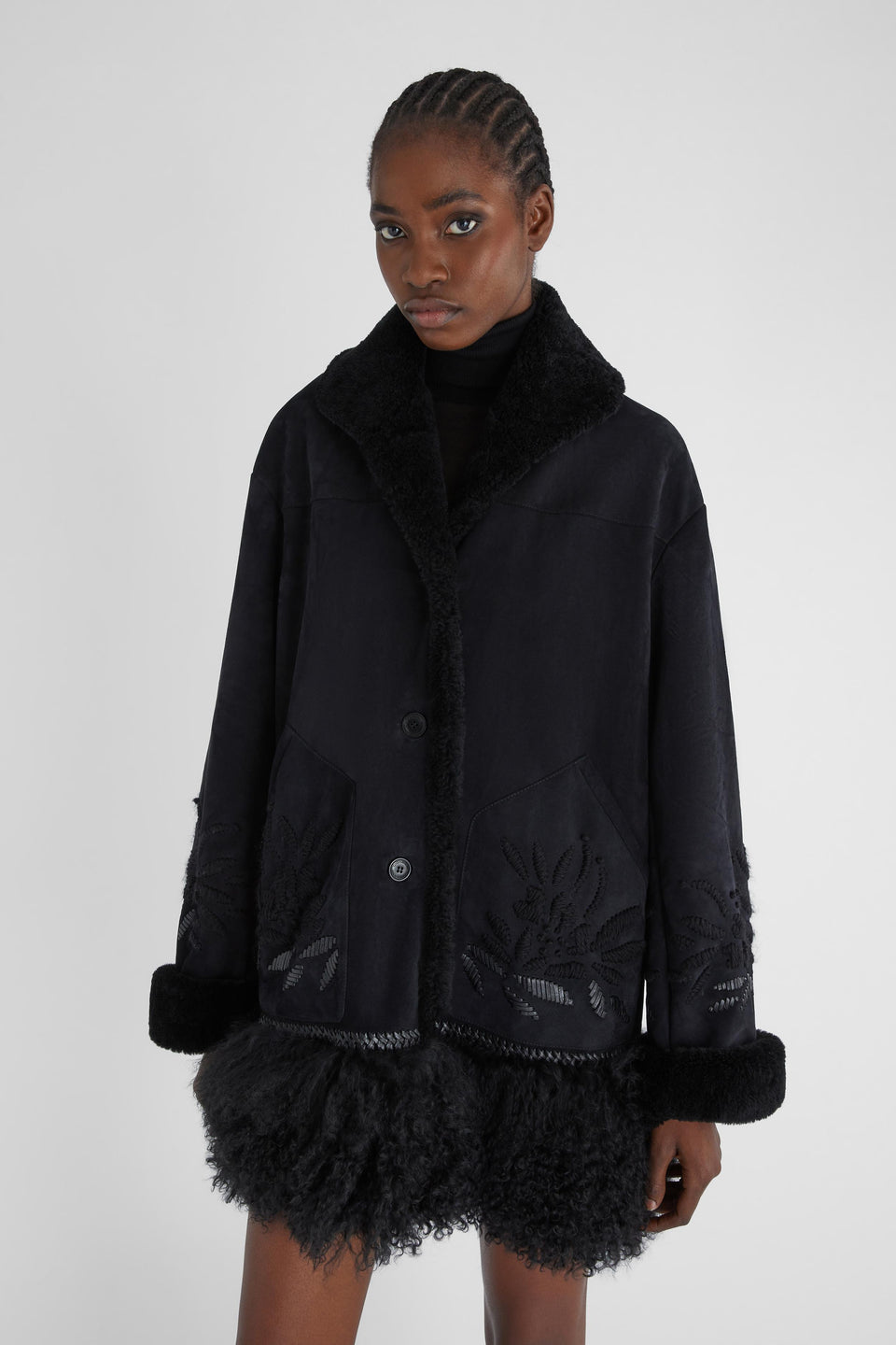 Black Shearling Sheepskin