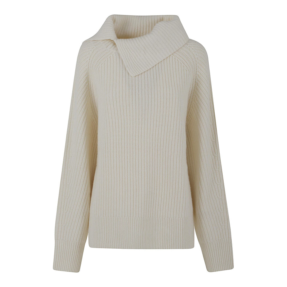 Maglia "Cecil" in cashmere avorio CECIL IVORY LOULOU STUDIO