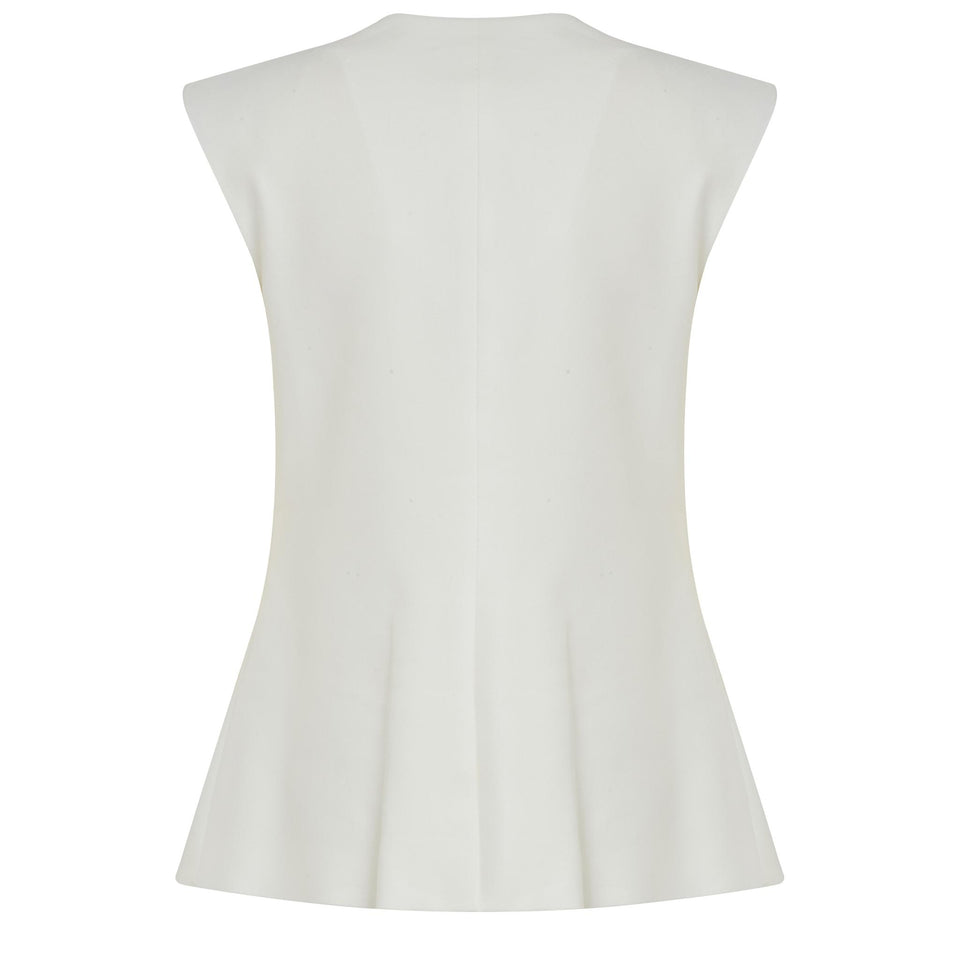 Gilet in tessuto bianco