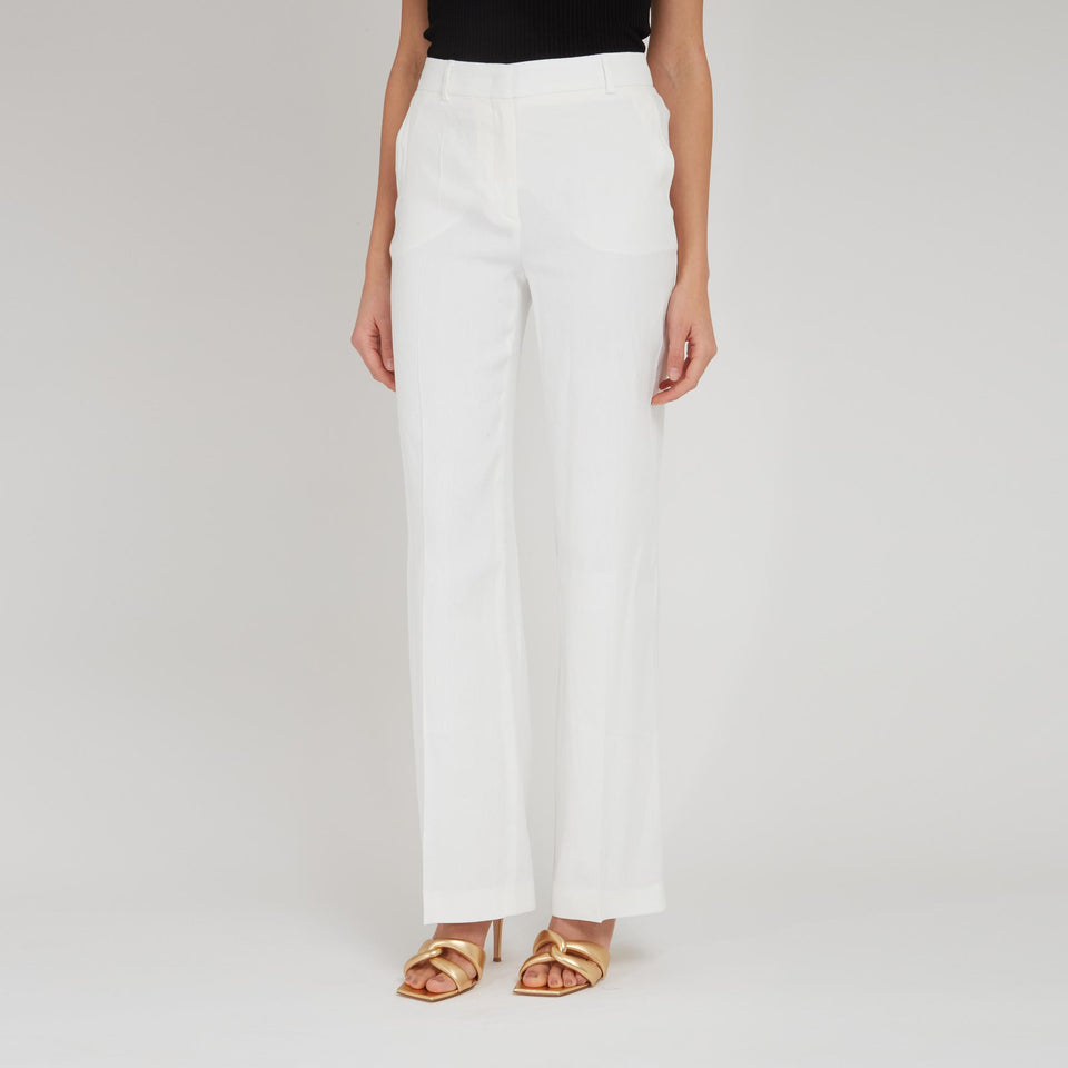 White linen trousers