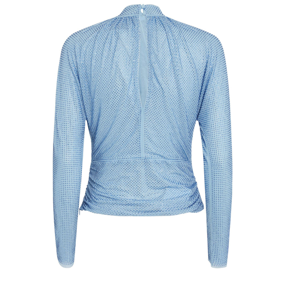 Top in light blue fabric