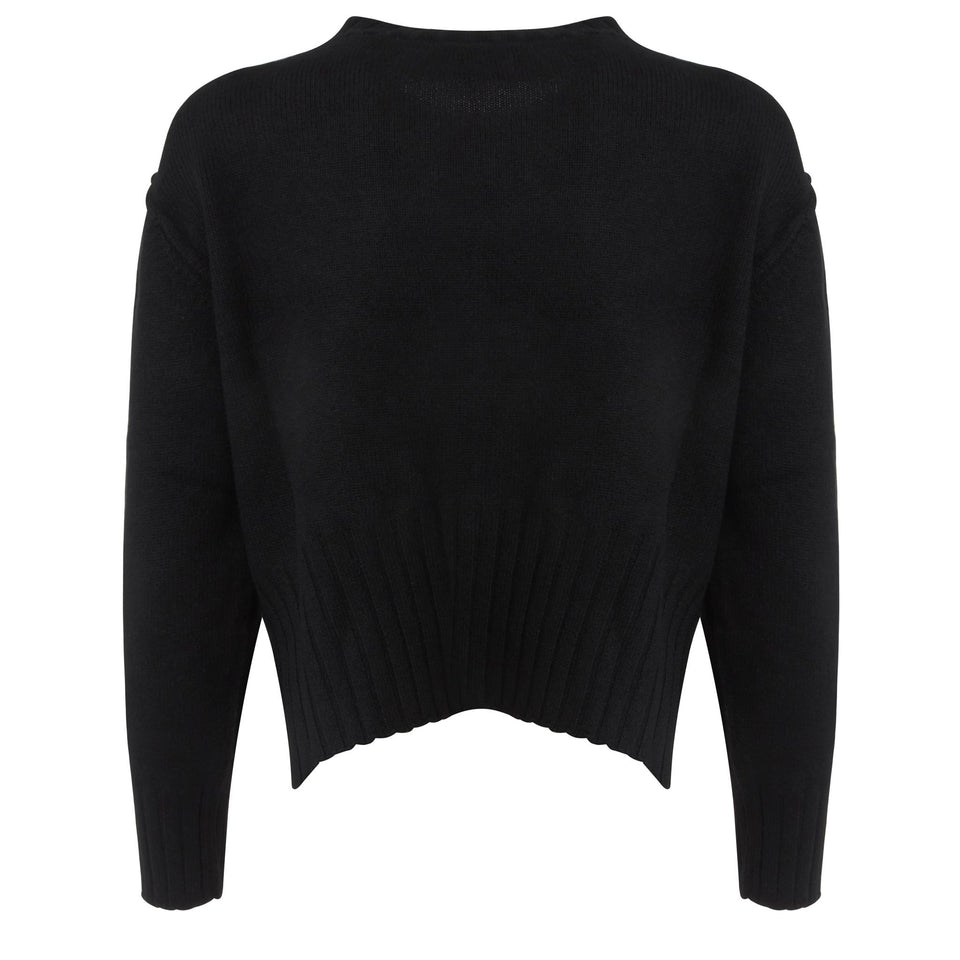 "Lian" black cashmere sweater
