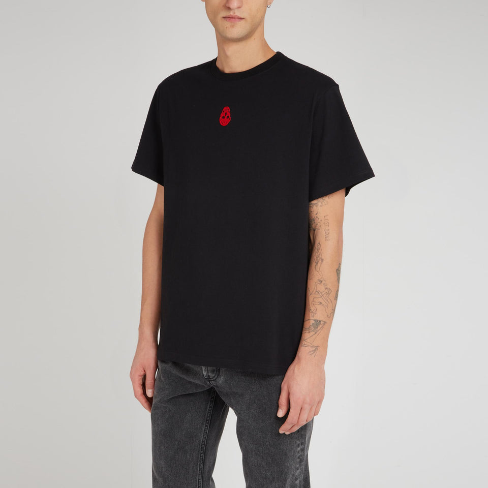 Black cotton T-shirt