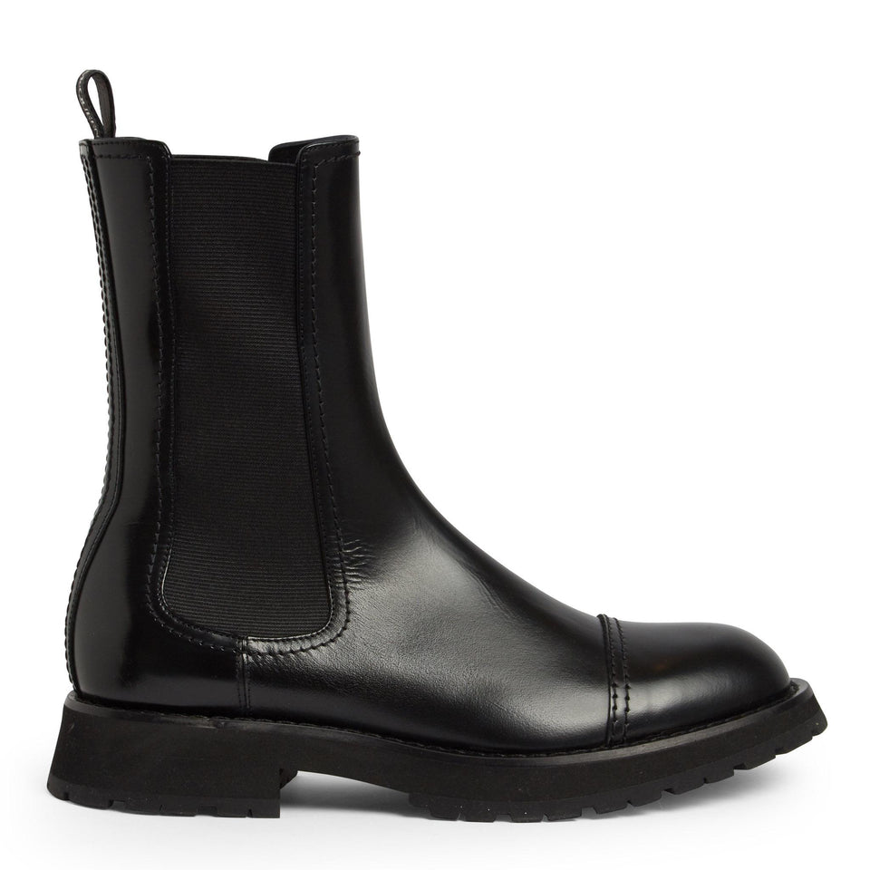 Stivaletto in pelle nero 708175 WIC621000 ALEXANDER MCQUEEN