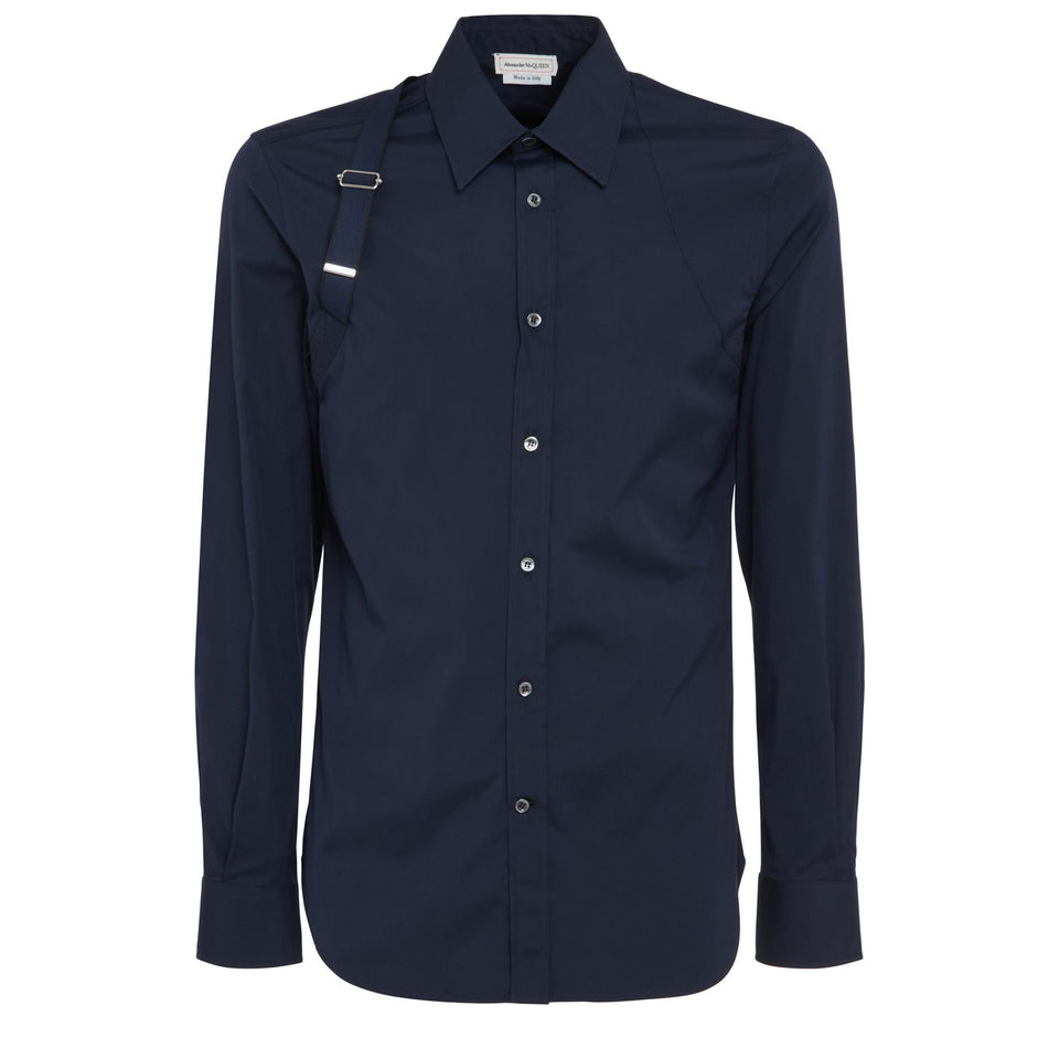 Camicia in cotone blu