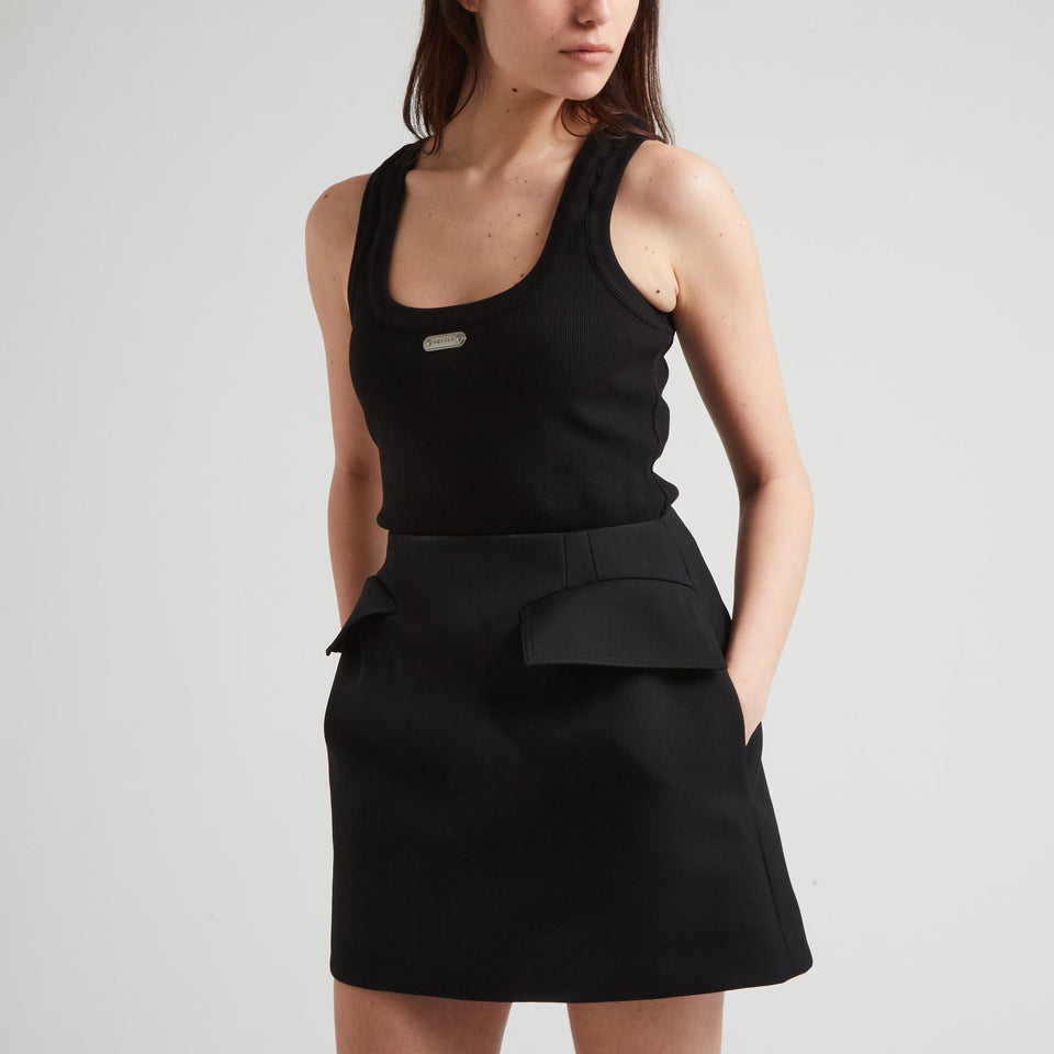 Canotta in cotone nera