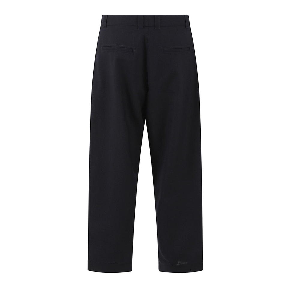 Pantalone sartoriale in lana navy TUCK SNM-787DNAVY STUDIO NICHOLSON