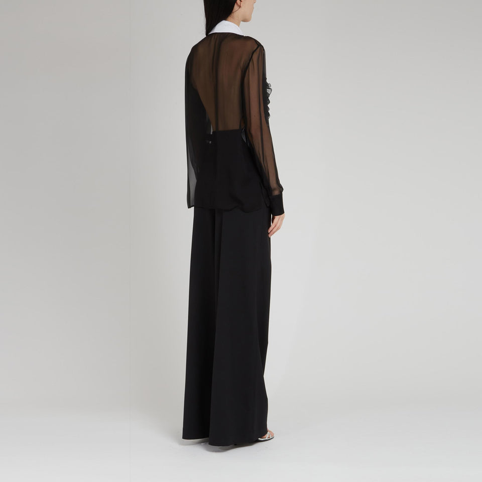 Camicia in seta nera