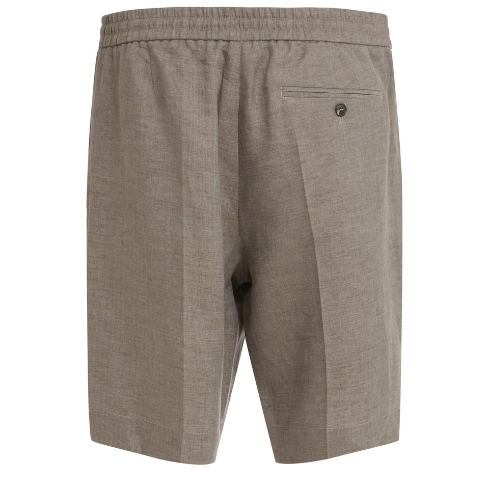 Grey linen shorts