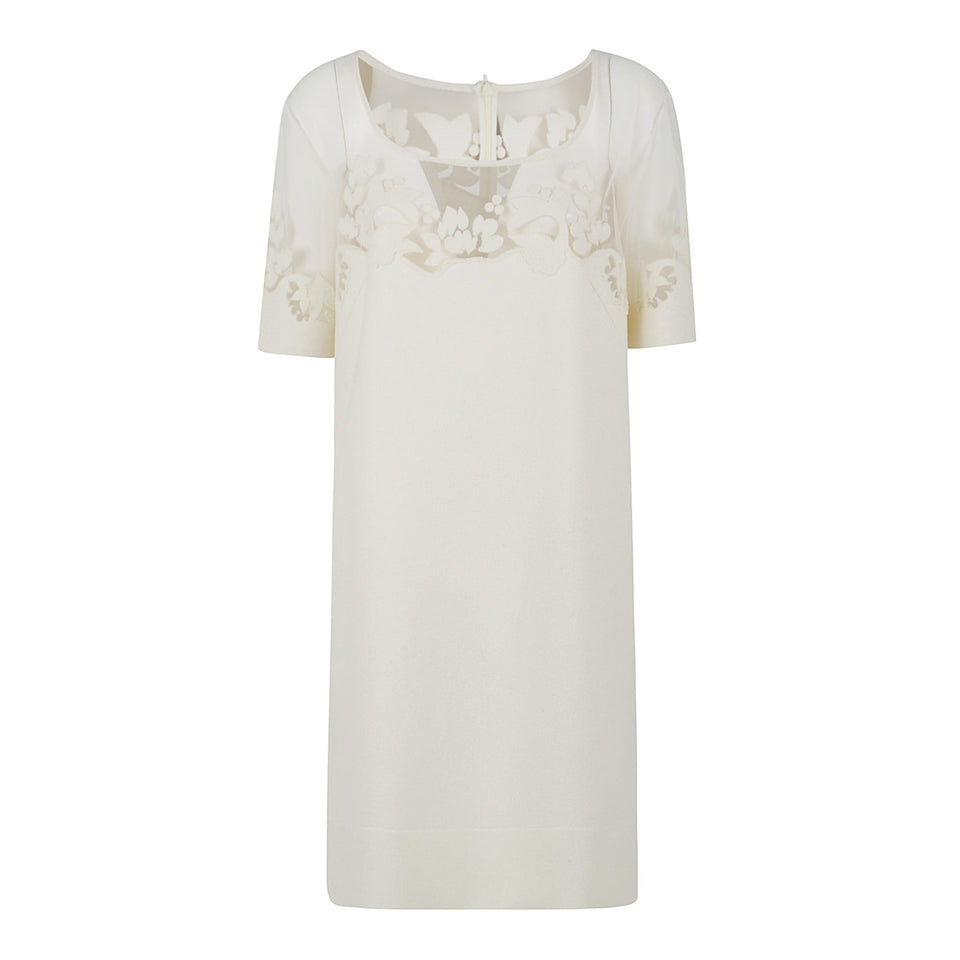 Abito in tessuto bianco D472Q350 LWHB14800 ERMANNO SCERVINO