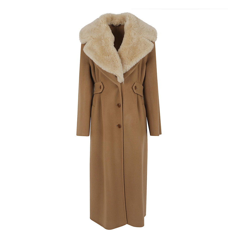 Cappotto in lana marrone D476D726 MTVDXM4717 ERMANNO SCERVINO