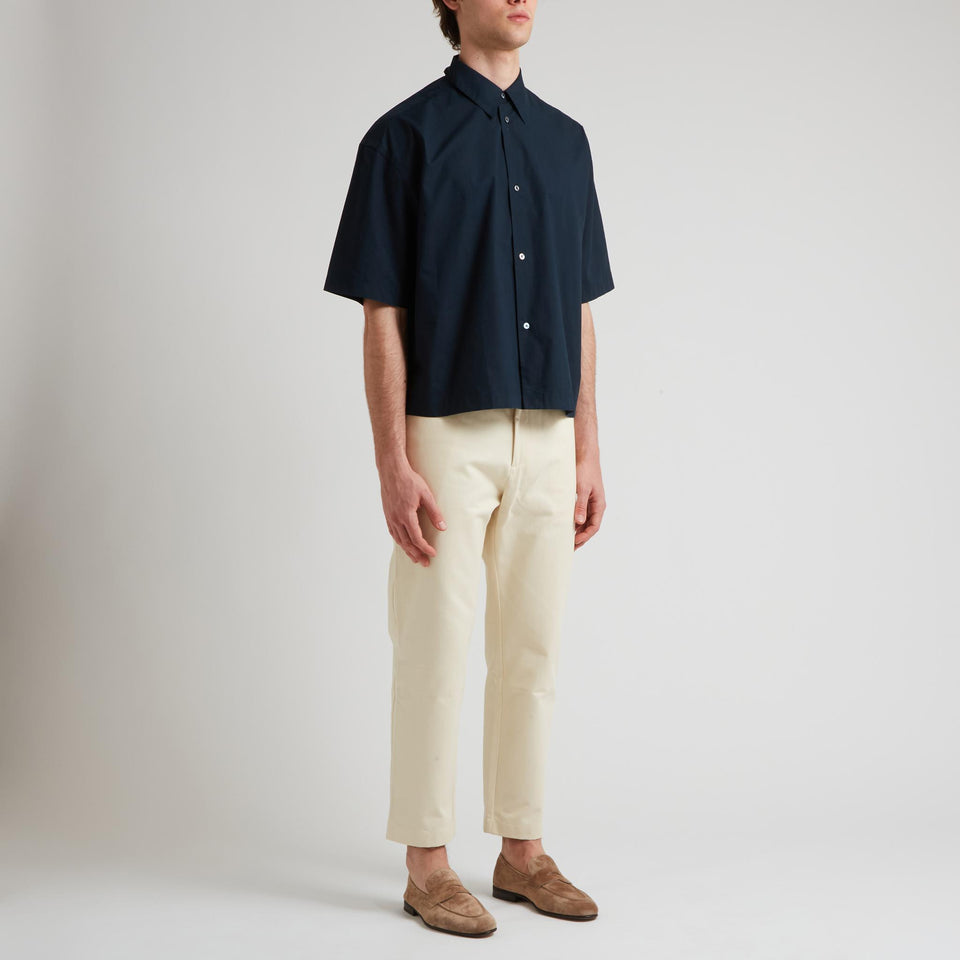 Camicia in cotone blu