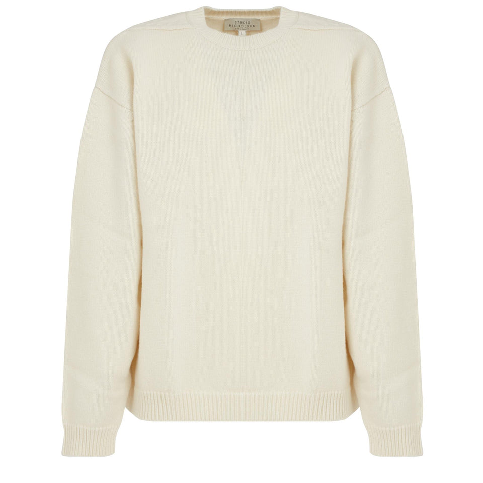 White wool sweater
