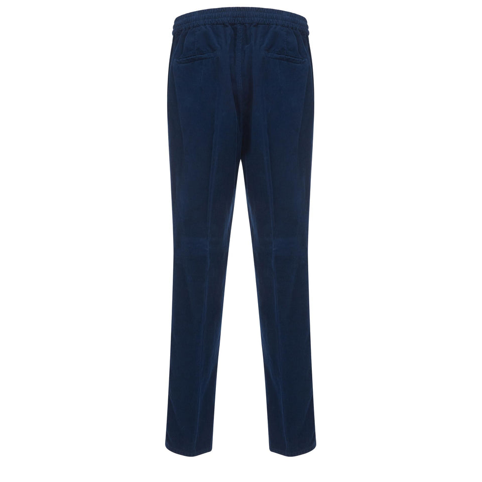 Blue cotton chino trousers