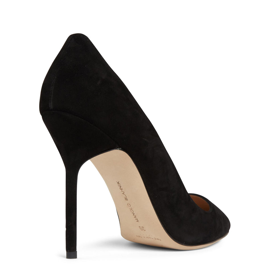 Decolletè "BB" 105 in suede nera 9XX-0417 0016 MANOLO BLAHNIK