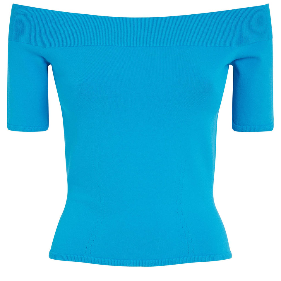 Light blue knitted top