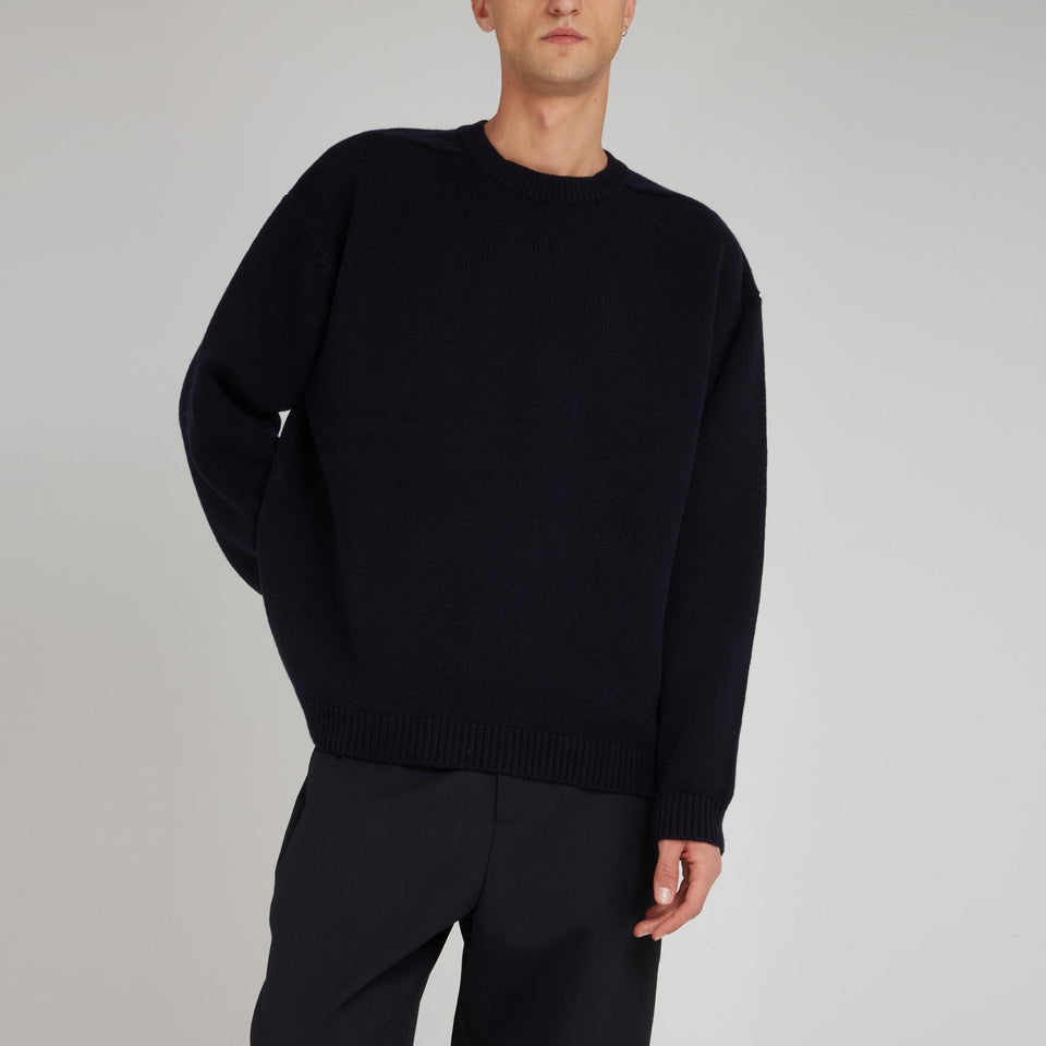 Maglione in lana blu