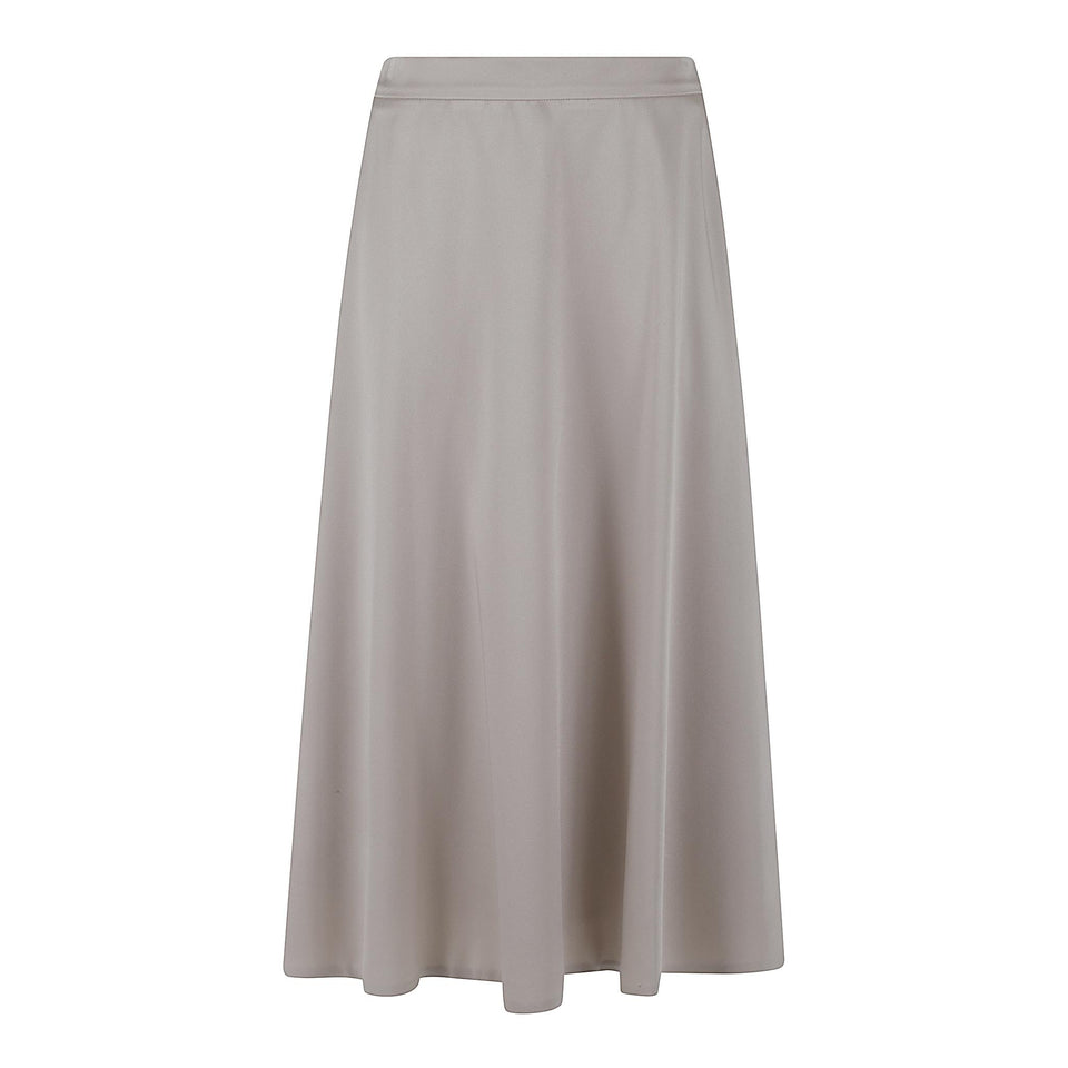 Gonna lunga in tessuto perla M0H38G3679 C2076 BRUNELLO CUCINELLI