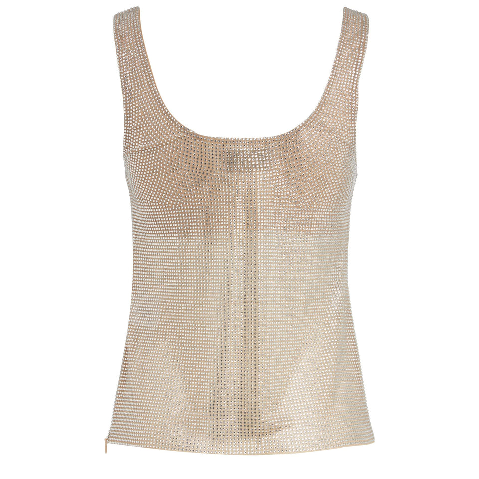 Canotta in tessuto argento - GIO MORETTI