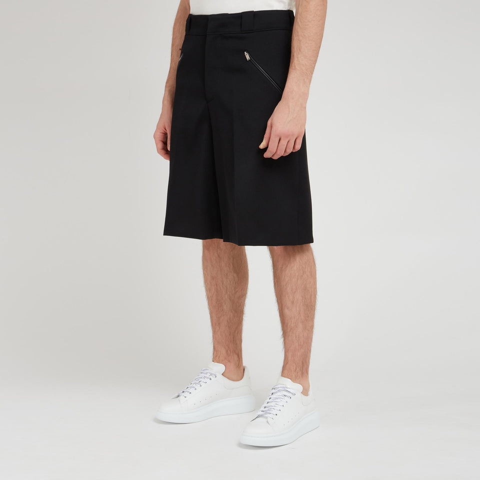 Black cotton shorts
