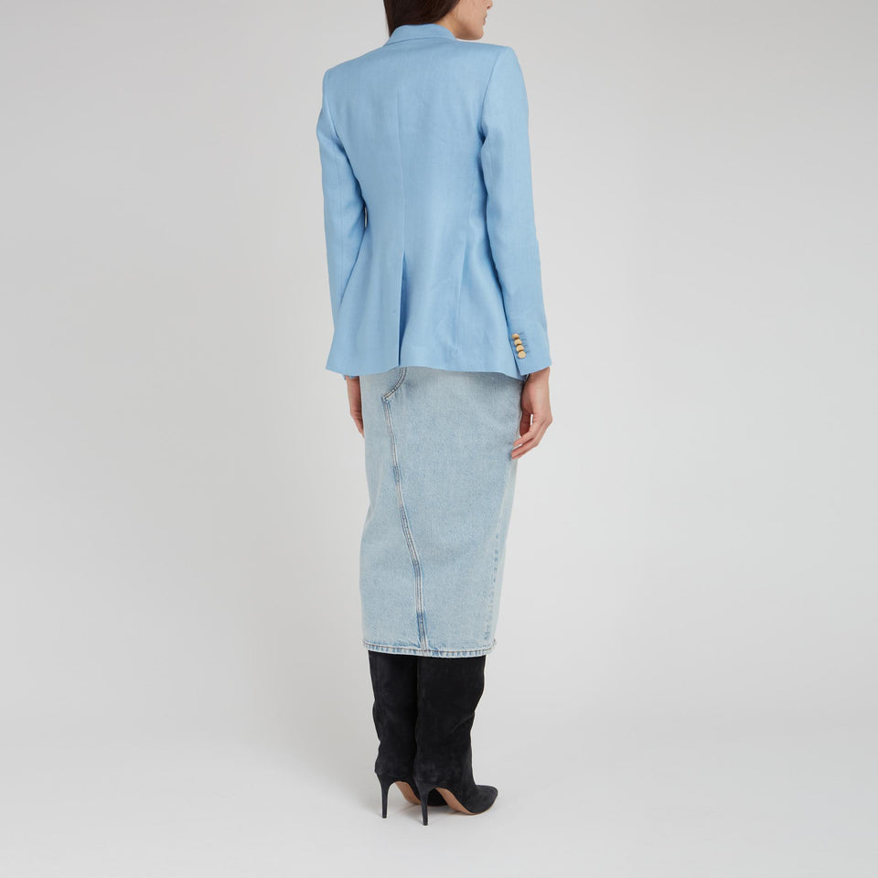 Double breasted jacket ''J-Parigi'' in light blue fabric