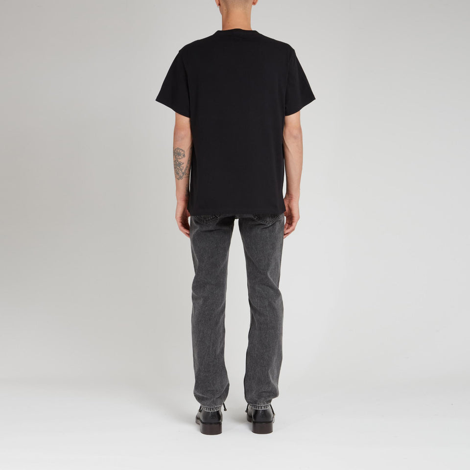 Black cotton T-shirt