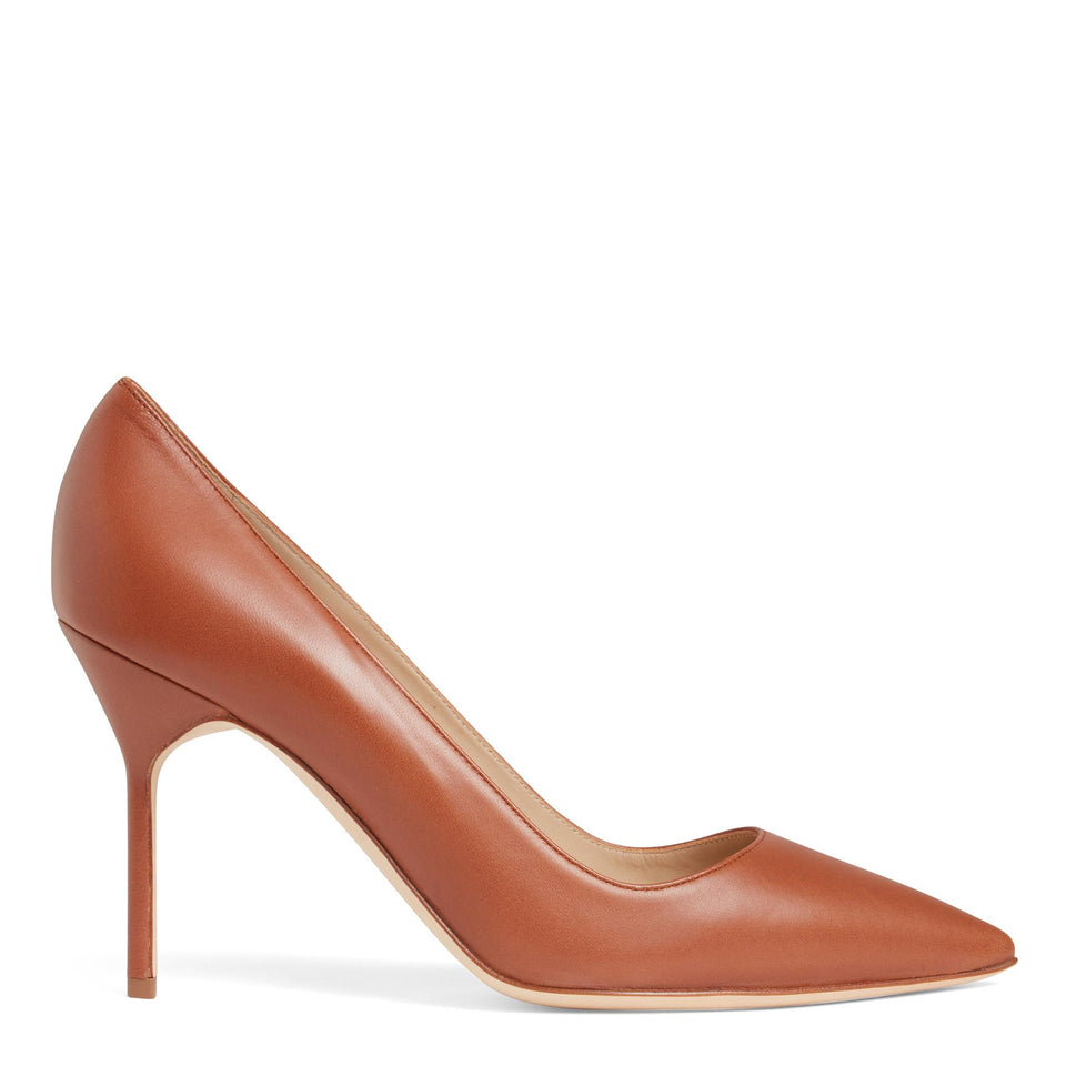 Decolletè ''BB 90'' in pelle marrone 9XX-0464 MBRW MANOLO BLAHNIK