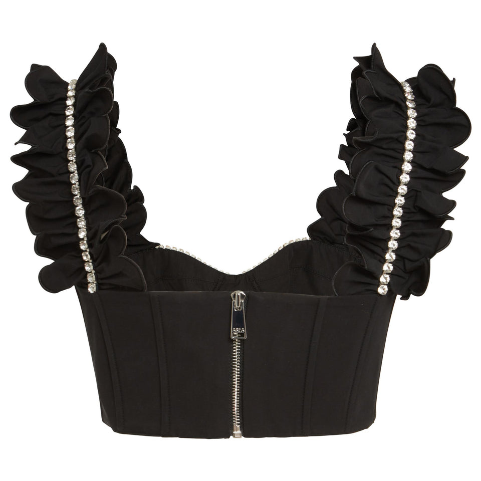 Top crop in cotone bianco - GIO MORETTI