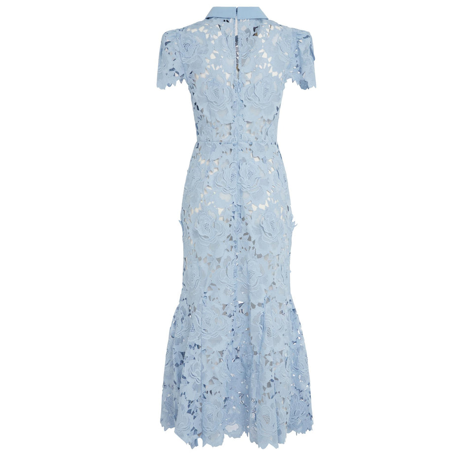 Dress in light blue fabric