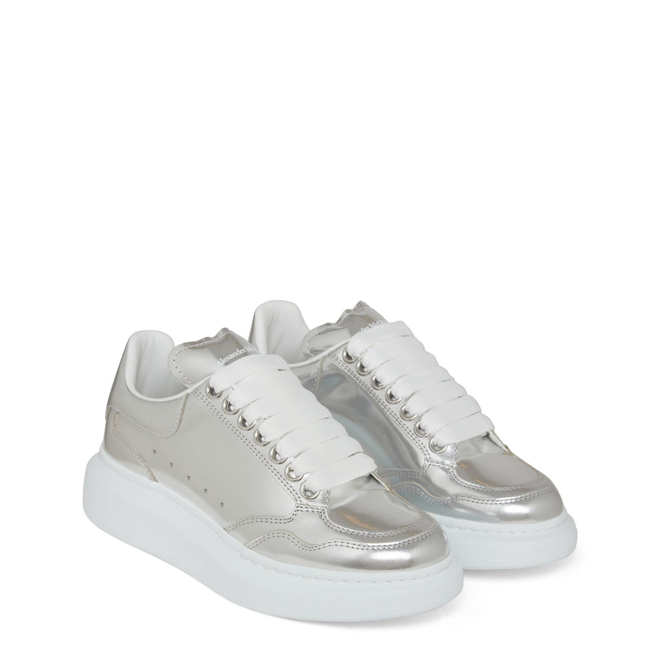 Sneakers ''Larry'' in pelle argento 758982 WIFX08100 ALEXANDER MCQUEEN