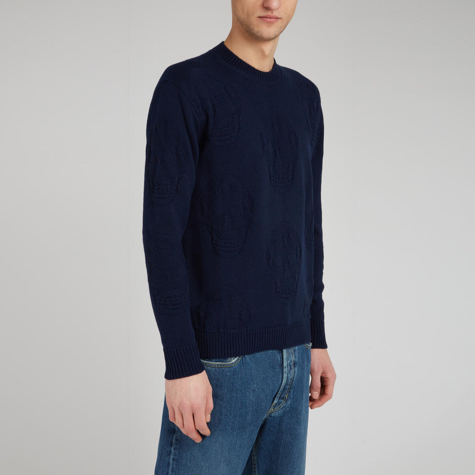 Maglia in cotone blu