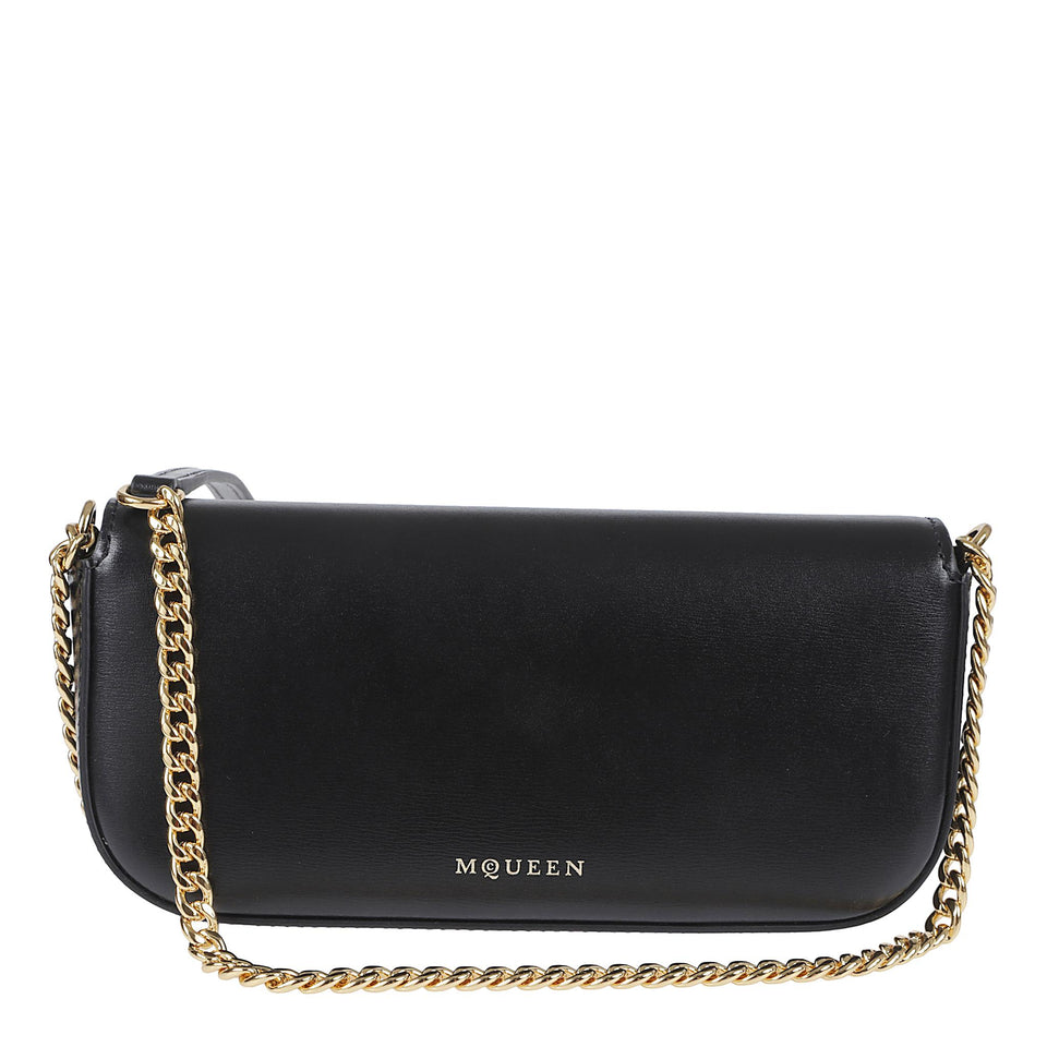 Borsa mini ''Skull Flower'' in pelle nera 836037 1MAAE1000 ALEXANDER MCQUEEN