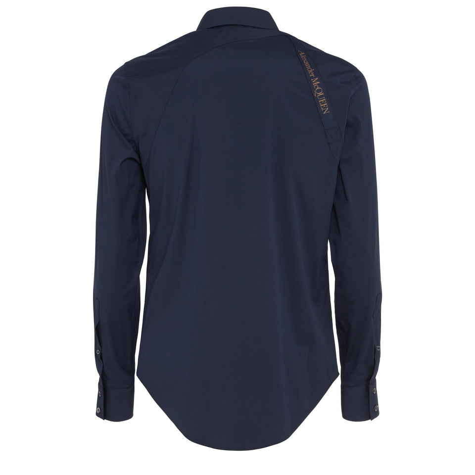 Camicia in cotone blu