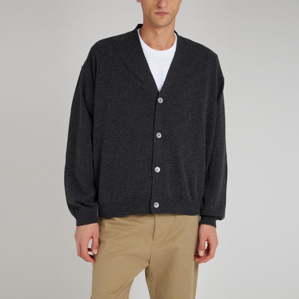 Cardigan in lana grigio
