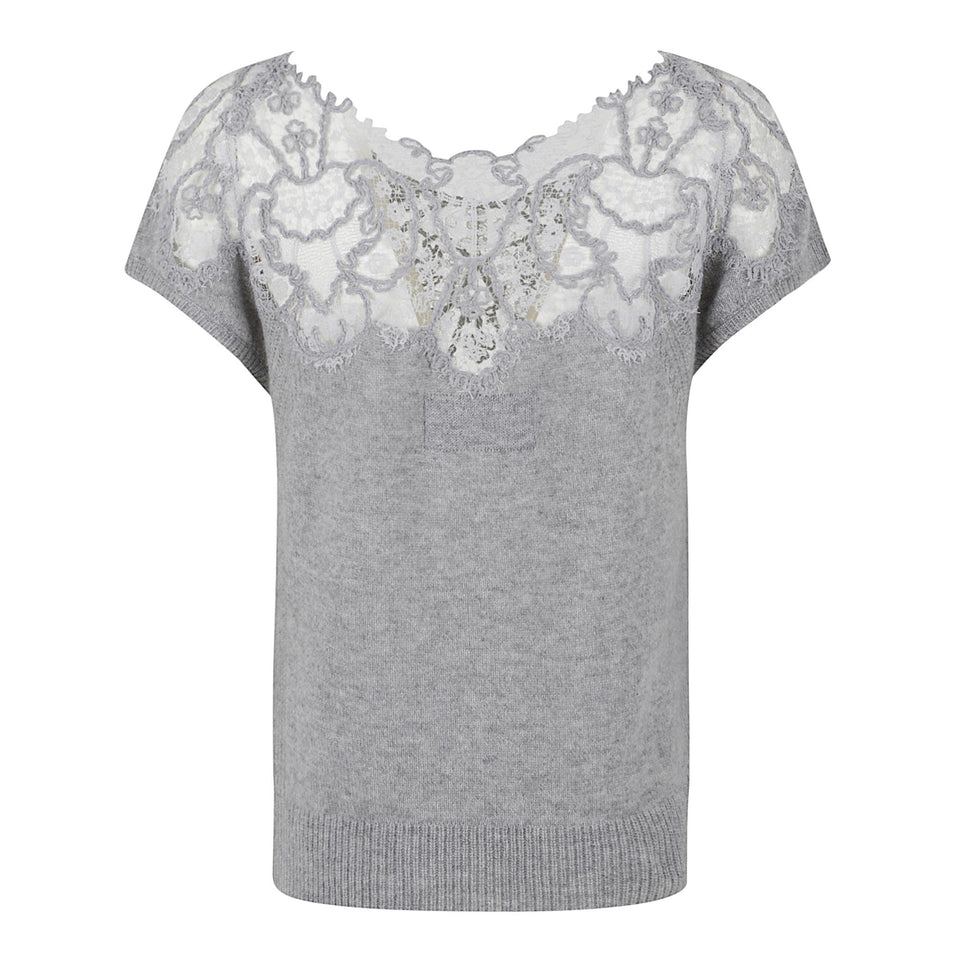Maglia in lana grigia D475L339 APPYUM2921 ERMANNO SCERVINO