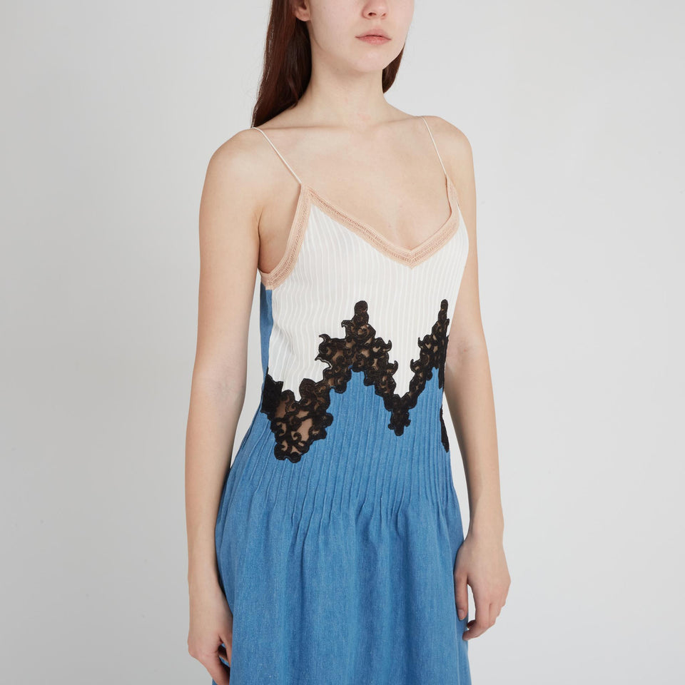 Abito "Althea" in cotone e lino multicolor